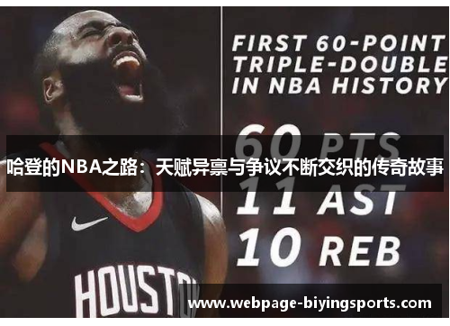 哈登的NBA之路：天赋异禀与争议不断交织的传奇故事