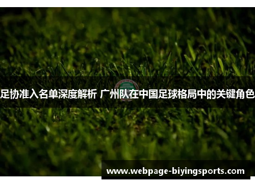 足协准入名单深度解析 广州队在中国足球格局中的关键角色 足协准入名单深度解析 广州队在中国足球格局中的关键角色